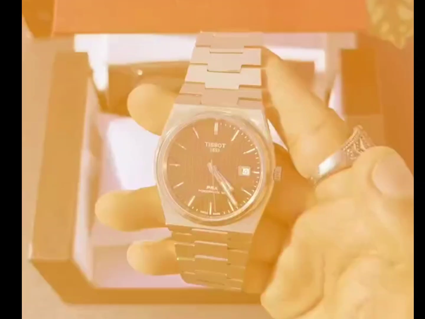 Tissot Style PRX Quartz Watch – Black Dial (40mm)