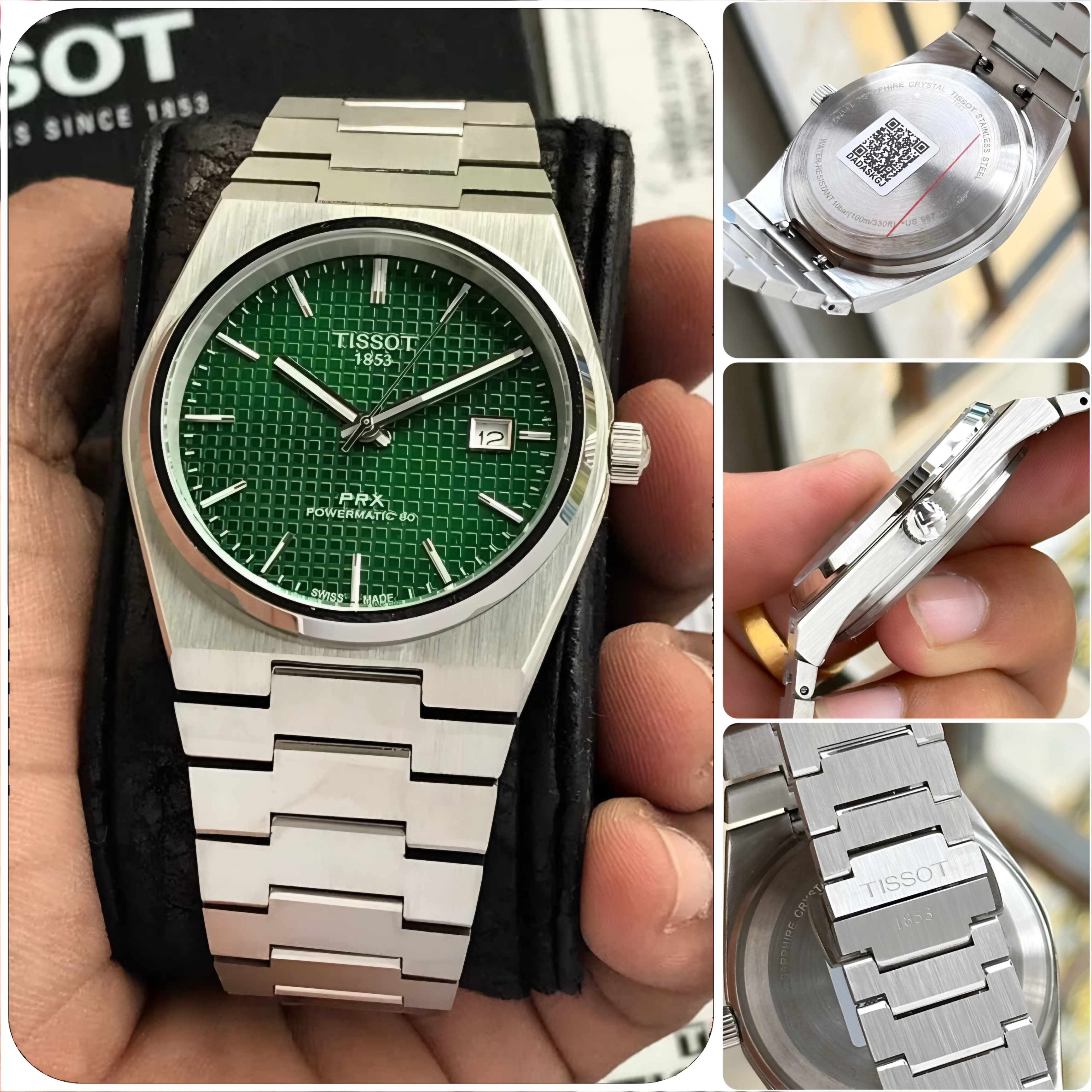 Tissot PRX Quartz Watch – Green Dial (40mm)