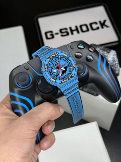 GShock-GA-2100MNG (Analog Digital Watch) - Blue