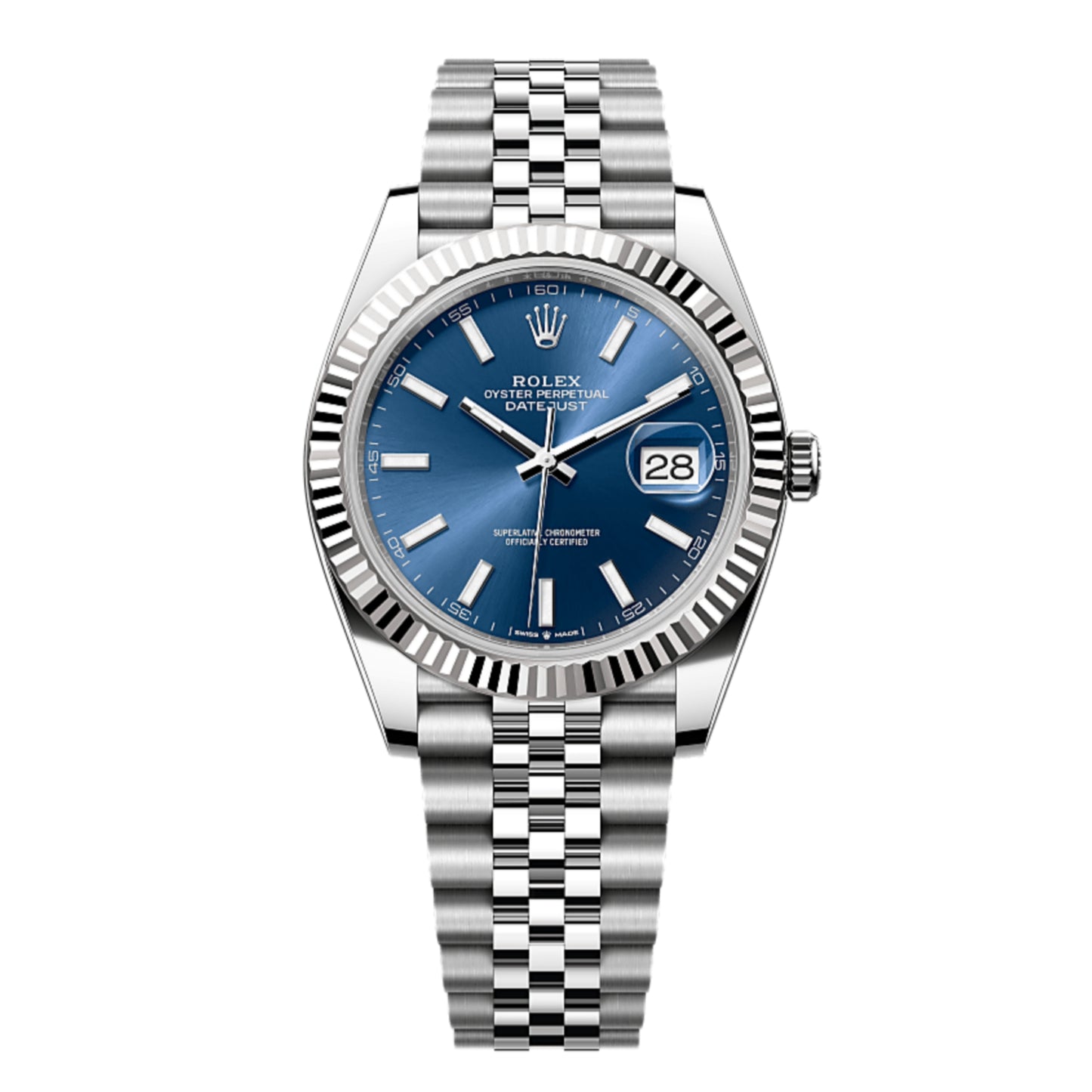 RLX Date-Time Luxury Watche - (Silver-Blue)