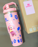 STANLEY – Insulated Flip Straw Tumbler Labubu Cute Pink Design | Hot & Cold Bottle