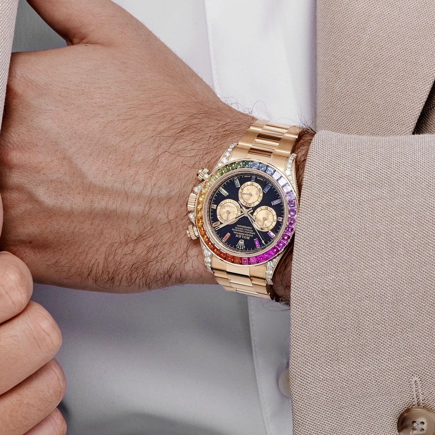 RLX Daytona Rainbow Watch | With OG Box | 1 Year Machine Warranty